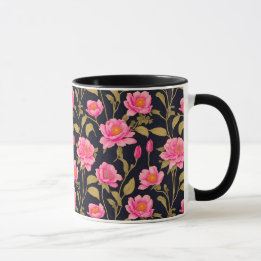 Design motif floral numérique 24 - Café Mug