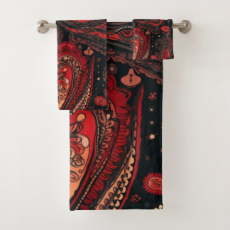 Design Motif gras et magnifique Red Paisley