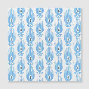 Design Motif Ikat Blanc Bleu