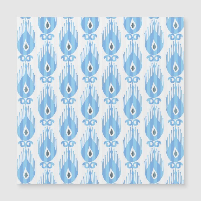 Design Motif Ikat Blanc Bleu (Devant)