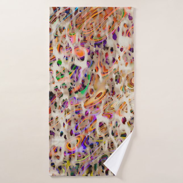 Design motif moderne abstrait avec effet coloré (Serviette de bain)