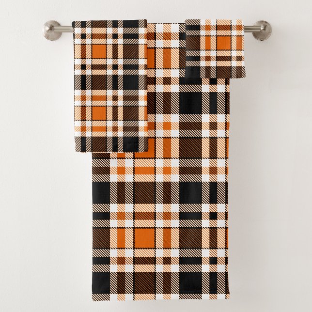 Design Motif orange noir blanc flanelle tatan (Créateur téléchargé)