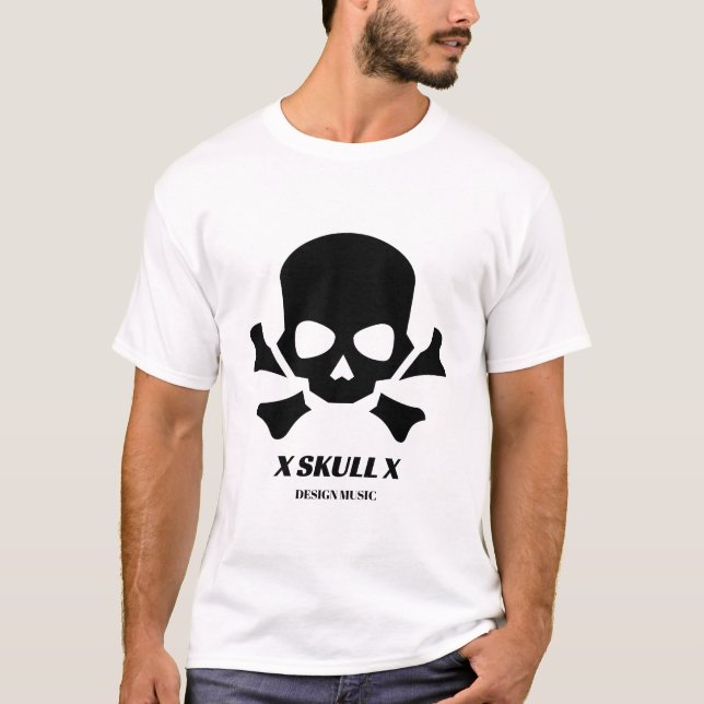 Design Music X Skull X design T-shirt (Devant)