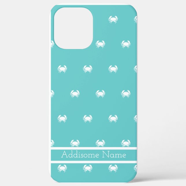 Design nautique avec crabe blanc sur Coque bleu Tu (Verso)