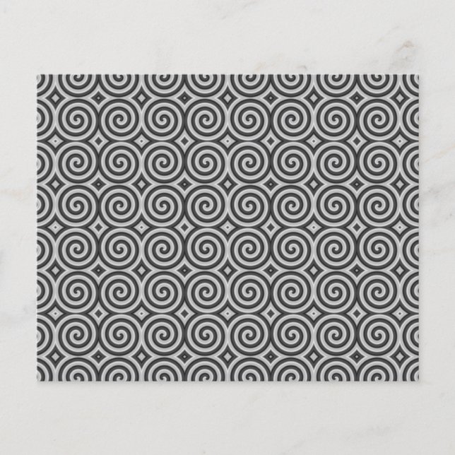 Design noir et blanc. Motif de Spirals. (Devant)