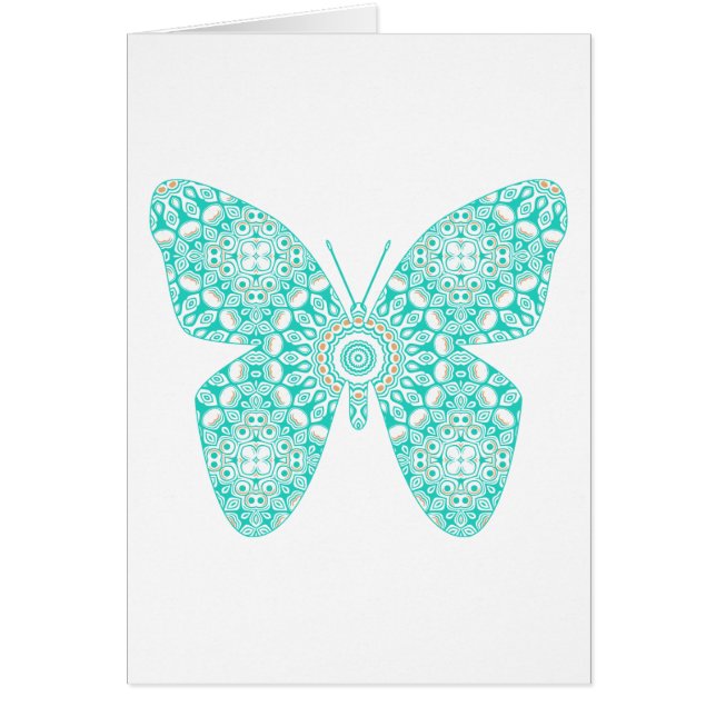 Design papillon Mandala Turquoise (Devant)