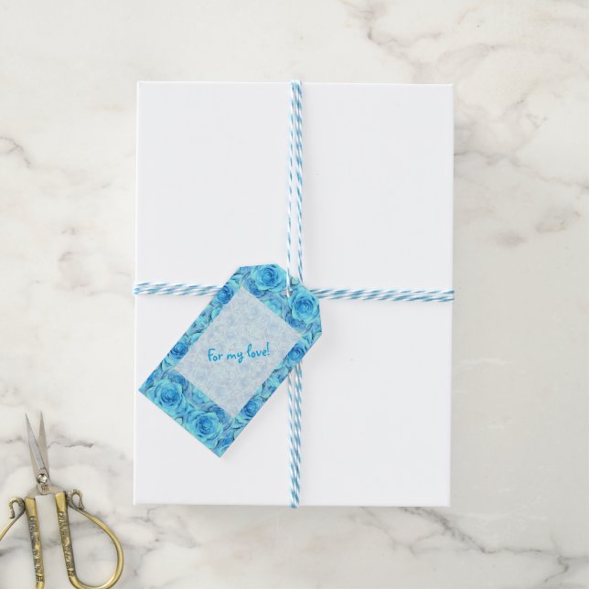 Design rose opulent dans les étiquettes cadeaux tu (Avec de laficelle)