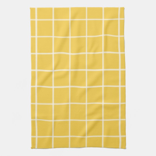 Design simple Carré blanc Motif Serviettes de cuis (Vertical)