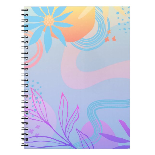 Design simple et élégant Carnet spiral abstrait (Devant)