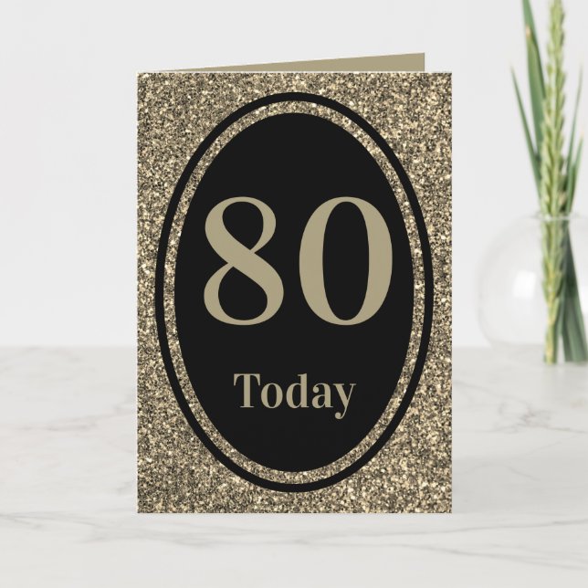 Design spécial par la carte d'anniversaire 80e (Devant)