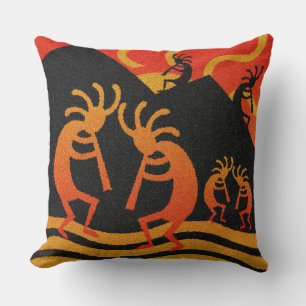 Design sud-ouest Kokopelli Coussin décoratif