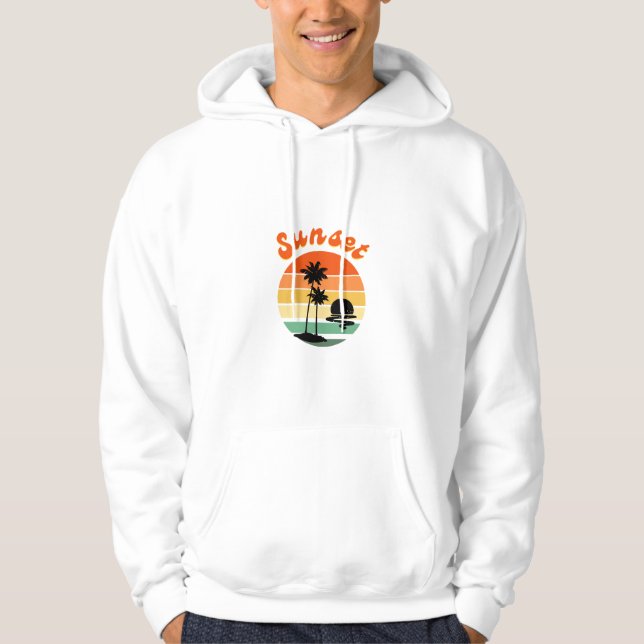 Design Sweat - shirt à capuche Sunset Homme (Devant)