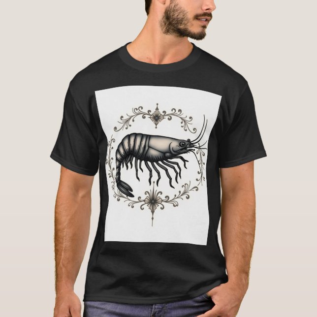 Design T-shirt classique de crevettes Flash tatoua (Devant)