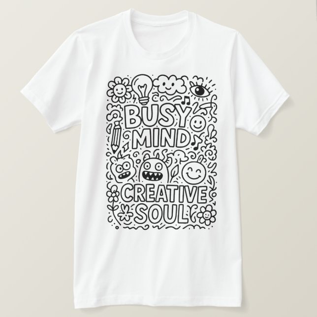 Design T-shirt créatif Doodle Art (Design devant)