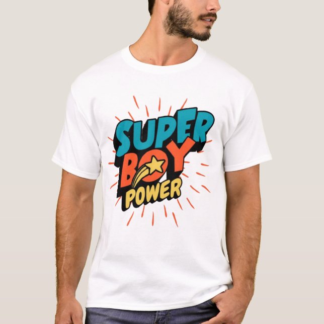 Design T-shirt Super Boy Power (Devant)