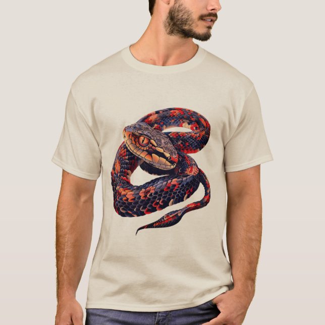Design très effrayant de t-shirt serpent (Devant)