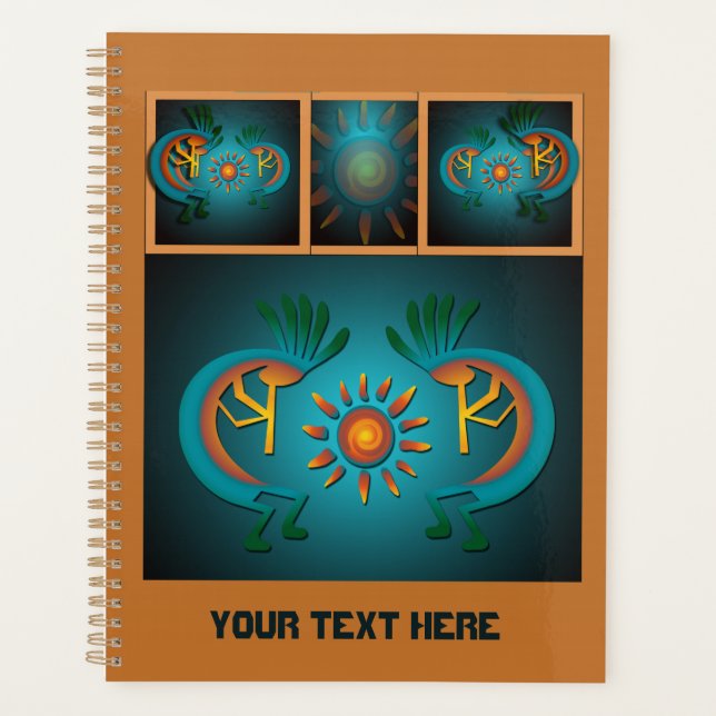 Design Turquoise Kokopelli Sun Southwest (Devant)