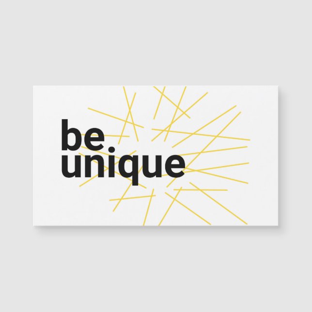 Design urbain moderne et simple de "Be Unique" (Devant)
