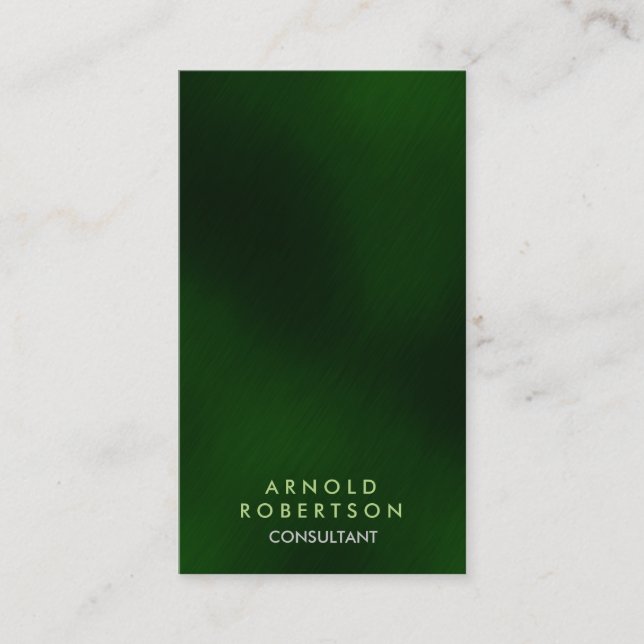 Design Vert moderne Carte de visite consultant (Devant)