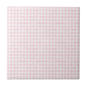 Design vintage à carreaux gingham rose et blanc