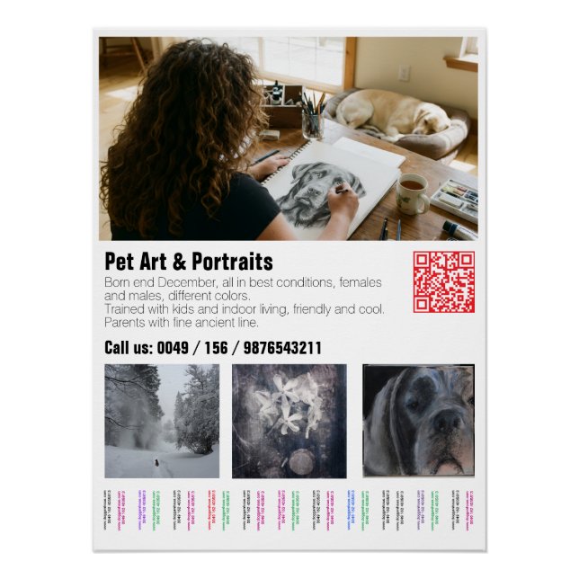 Designer Great Dane Puppy Poster (Devant)