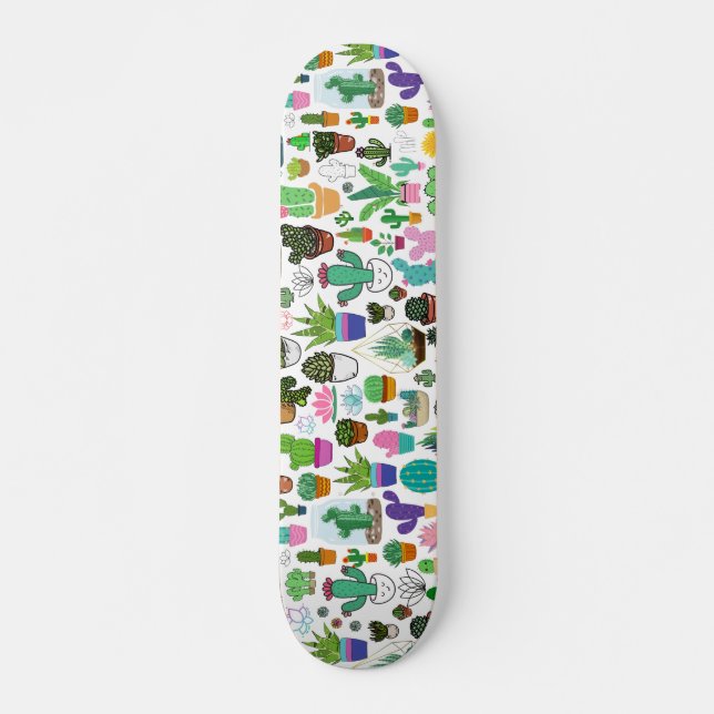 Designer Plante Cactus Skateboard Deck (Devant)