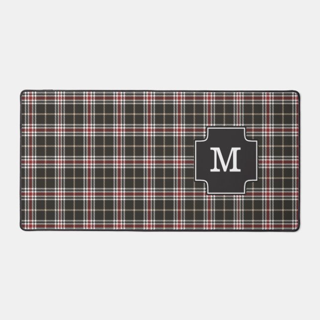 Designer Tartan Plaid Tan Blanc Rouge Noir Monogra (Recto)