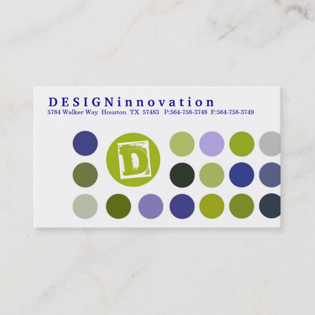 DESIGNInnovation [Bleu] Cartes de visite (Devant)