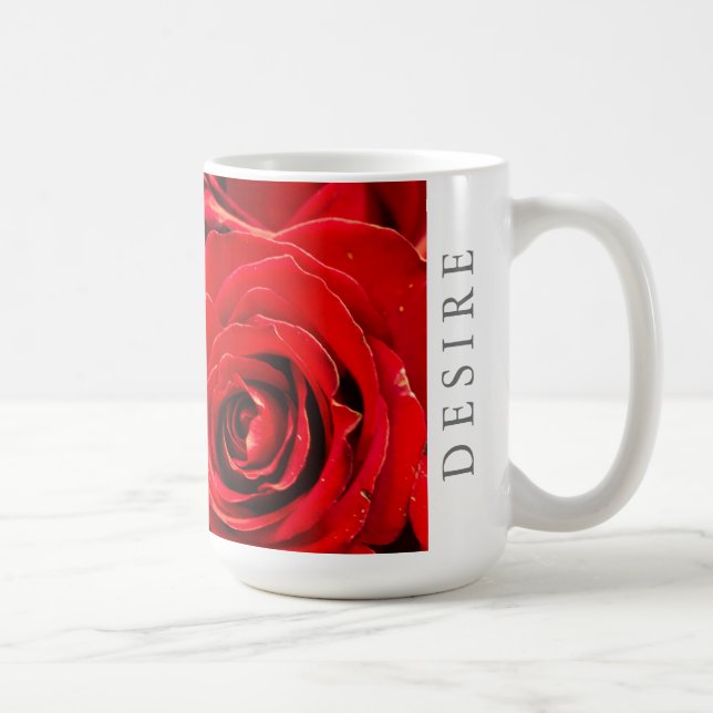 Désir Roses Rouges Classique 15oz Mug (Droite)