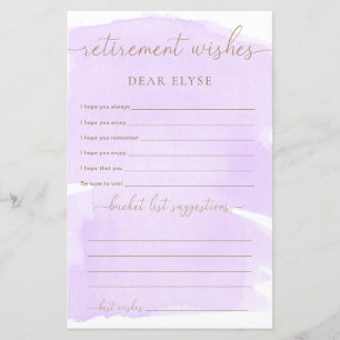 Désirs de retrait d'aquarelle violet