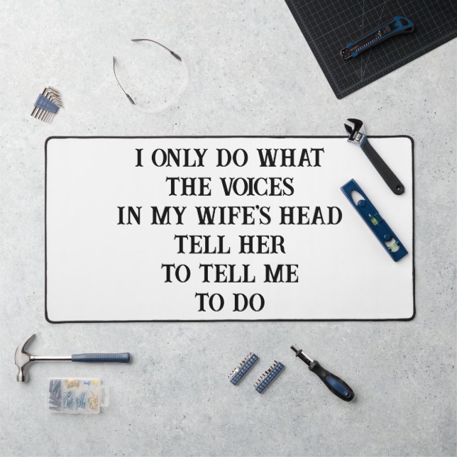 Desk Mat Husband Wife's Joke (Poste de travail)