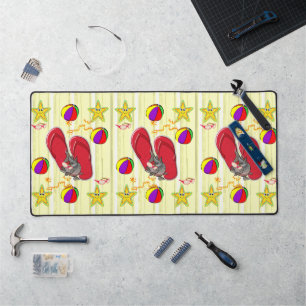 Desk Mat Summer Beach House Amusement