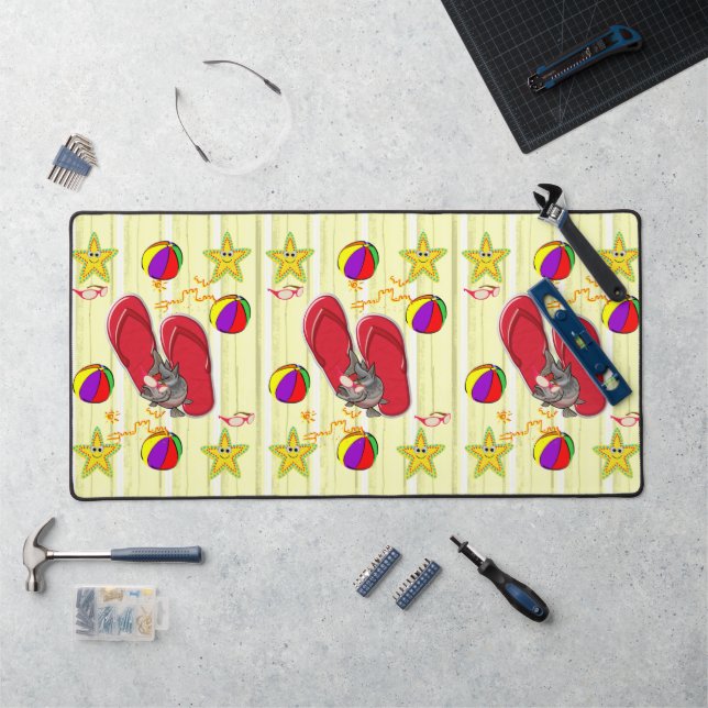 Desk Mat Summer Beach House Amusement (Poste de travail)