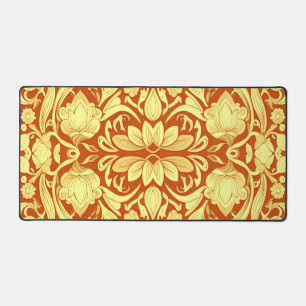 Desk Mat, Un élégant design classique jaune et rou