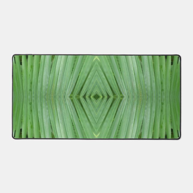 Desk Mat, Vert rayures sans couture design d'art m (Recto)