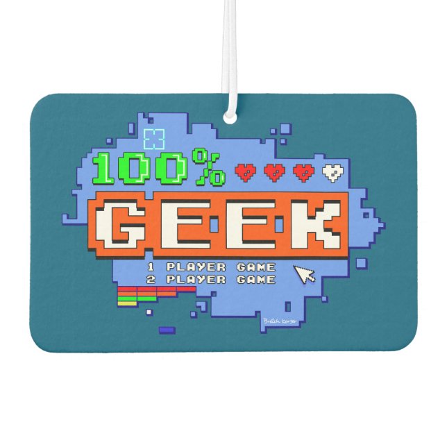 Désodorisant Pour Voiture 100% Geek (Devant)