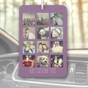 Désodorisant Pour Voiture 12 Photo Instagram Collage avec Arrière - plan vio
