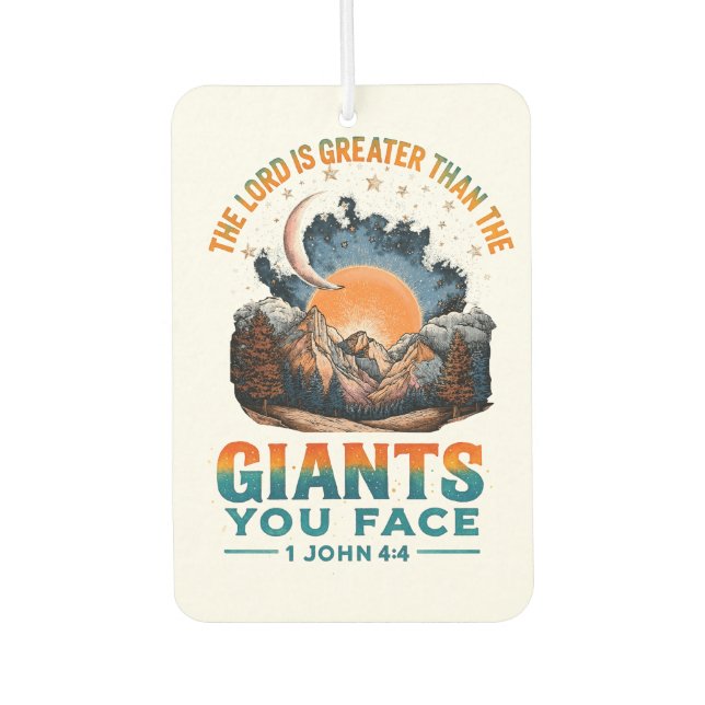 Désodorisant Pour Voiture 1 Jean 4:4 (Devant)