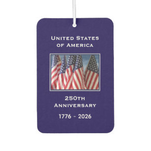 Désodorisant Pour Voiture 250e anniversaire USA Patriotic American Blue Car