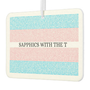 Désodorisant Pour Voiture 3.0 Sapphics avec le Freshener de l'air de la voit