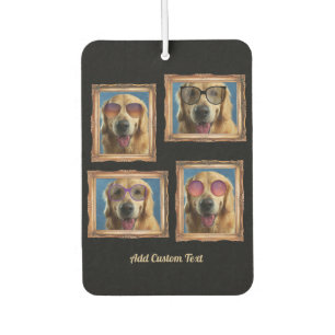 Désodorisant Pour Voiture 4 Photo Collage Chiens Vintages Chiens de cadre An