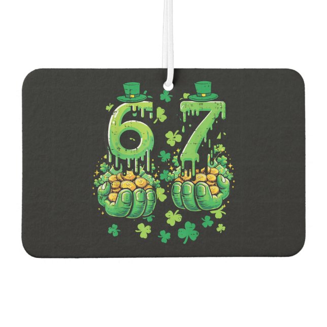 Désodorisant Pour Voiture 6 7 St Patricks Day (Devant)