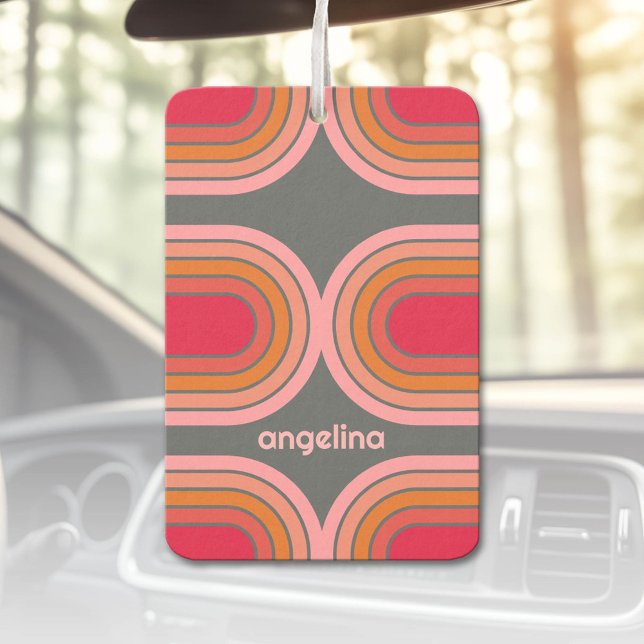 Désodorisant Pour Voiture 70 Arc rose rouge orange rouge Art Sunset (Custom Air Freshener)