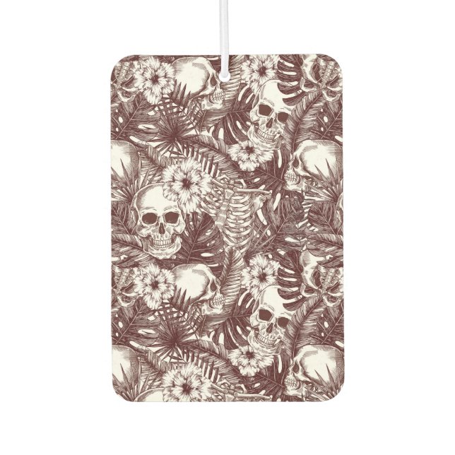 Désodorisant pour voiture à têtes de mort jungle (Devant)