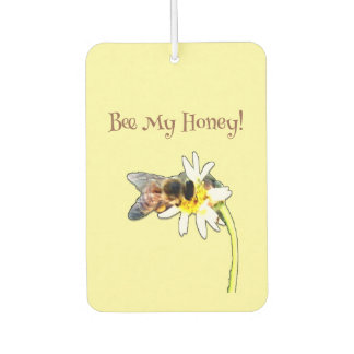 Désodorisant Pour Voiture Abeille à miel pollinisatrice sur une fleur person