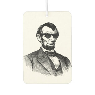 Désodorisant Pour Voiture Abraham Lincoln portant des lunettes de soleil