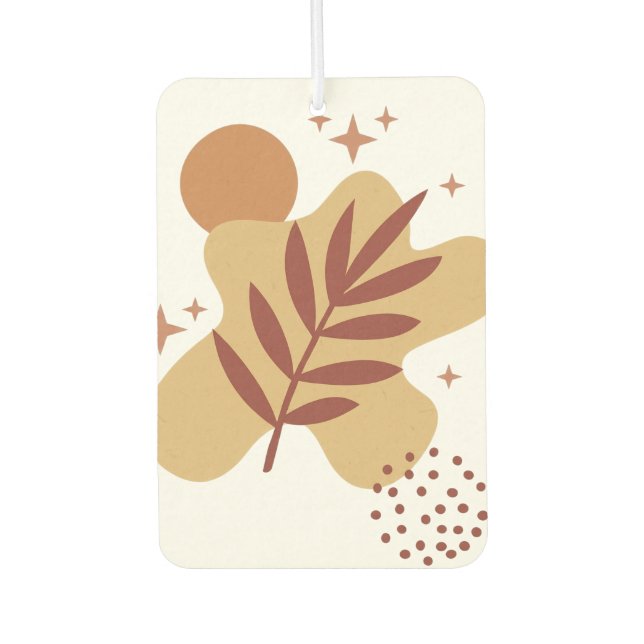 Désodorisant Pour Voiture Abstract Boho Botanical Fern – Minimalist  (Devant)