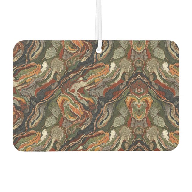 Désodorisant Pour Voiture Abstract Earth Tone Swirl Pattern (Devant)