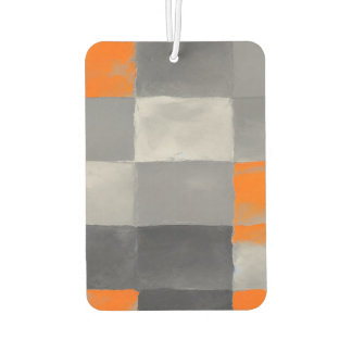 Désodorisant Pour Voiture Abstrait Plaid gris orange