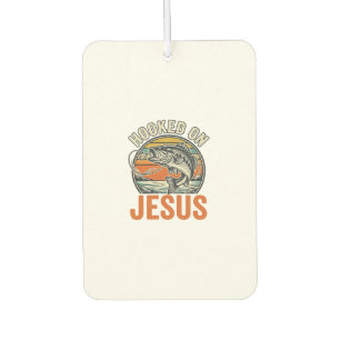 Désodorisant Pour Voiture Accro à Jésus Bass Fishing Vintage Foi